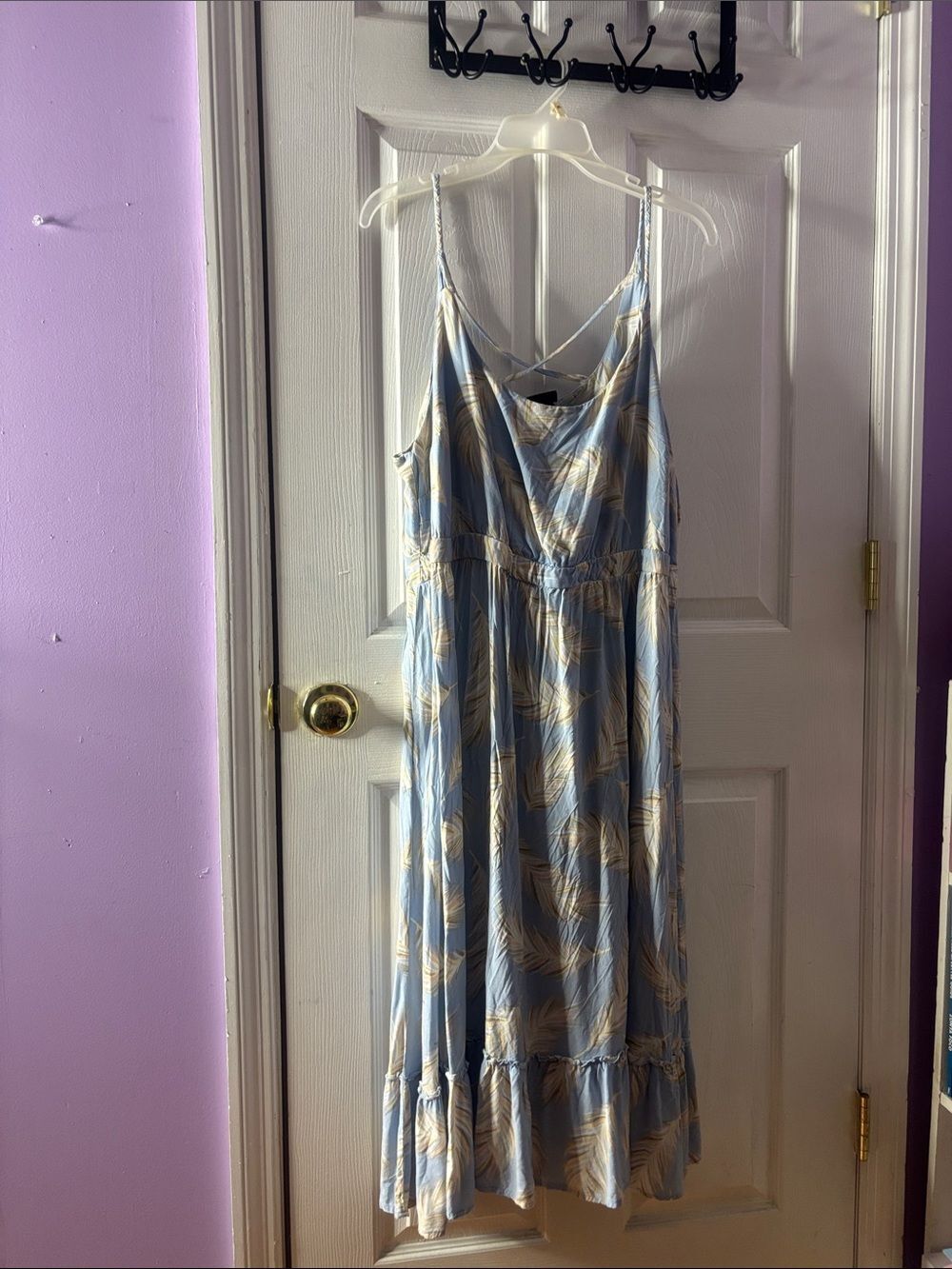 torrid Light Blue Palm-Print Maxi Dress (2X)